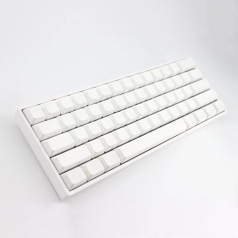 PBT Fog White Blank Keycap XDA Mechanical Keyboard Key Cap R1 Profile Personalized Customized 154Keys