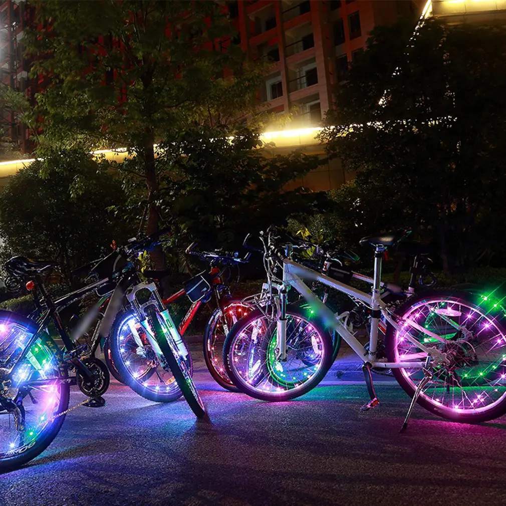 

LED Bicycle Wheel Lights Bright Colorful Light Bikes Fits Front Or Rear Tire Waterproof LED Bike Wheel Lights Spoke Flash Lamp