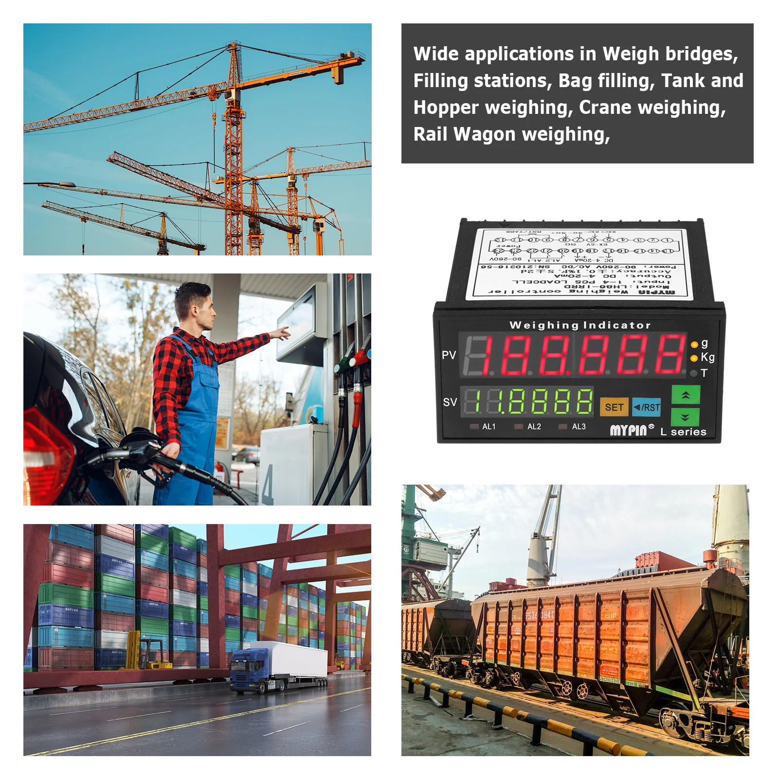 

LH86-IRRD 6 Digits LED Display Weight Indicator High Precision Digital Weighing Controller Load-cells Indicator Weight Indicator