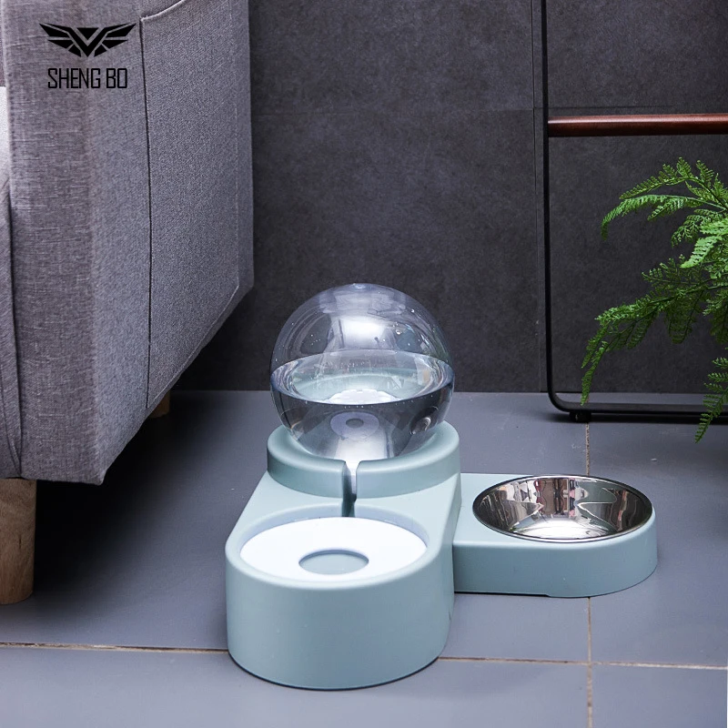 

Cat Dog Bowl Drinker Feeder Kittens Automatic Accessories Dining Stainless Products For Pet Double Products Container Steel
