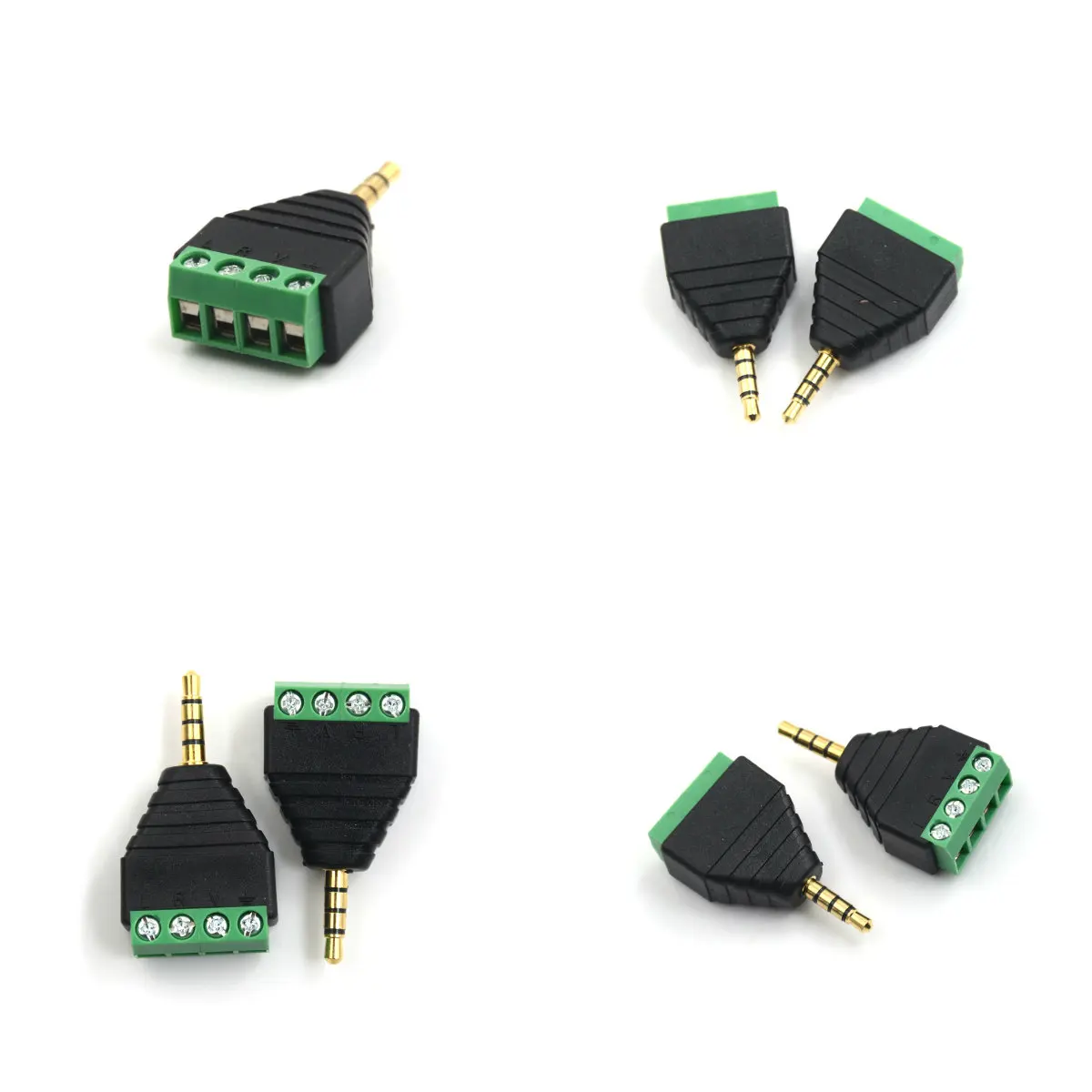 1 шт. видео AV балун 3 5 мм 4 полюсный стерео штекер в винтовой терминал разъем