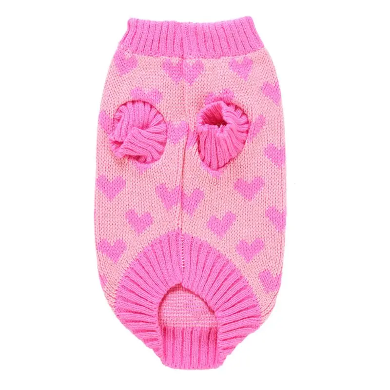 Одежда для собак Love Heart Pet зимний шерстяной свитер трикотажный щенка одежда