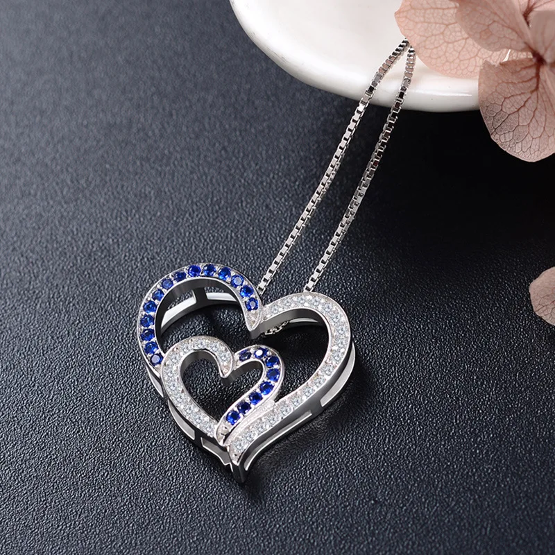 Женское Ожерелье с кулоном в виде сердца из серебра 2018 пробы | Украшения и