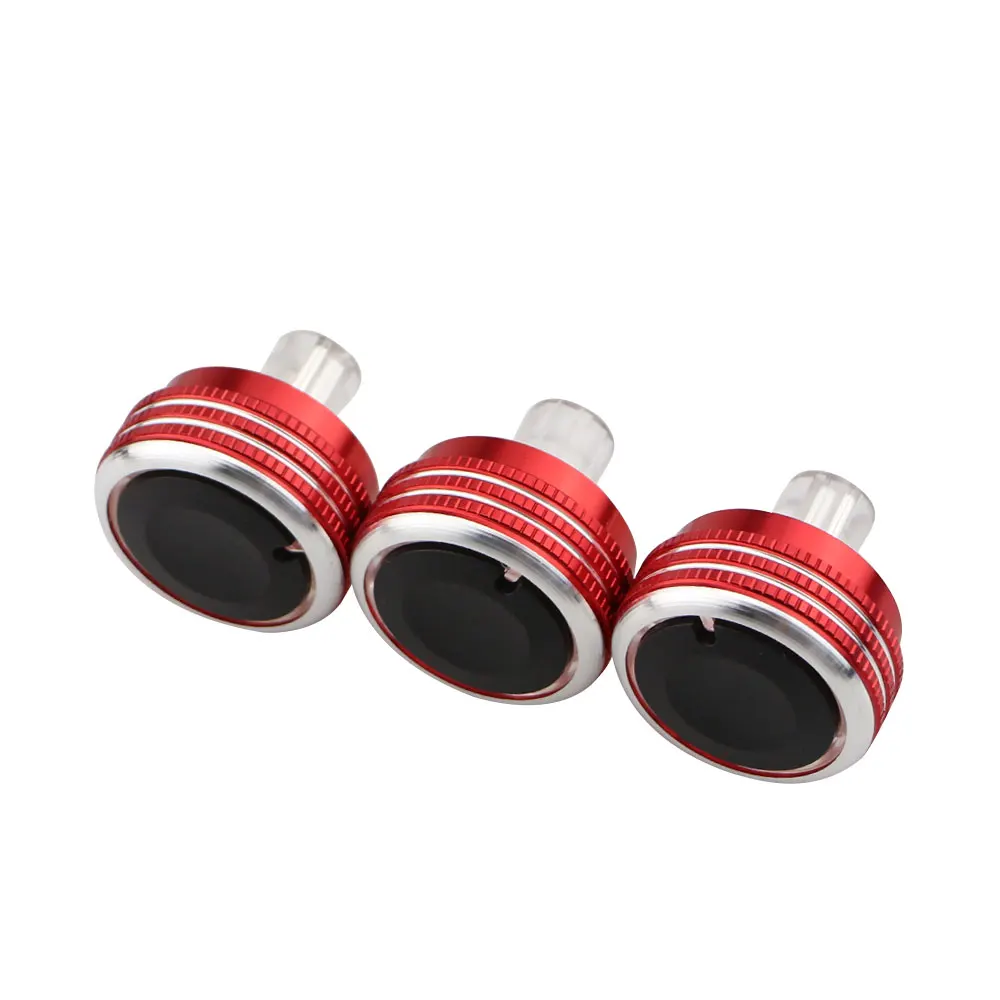 

Zlord Car Accessories AC Knob Air Conditioning Heat Control Switch Knob for Nissan Qashqai 2012 Aluminum Alloy 3pcs