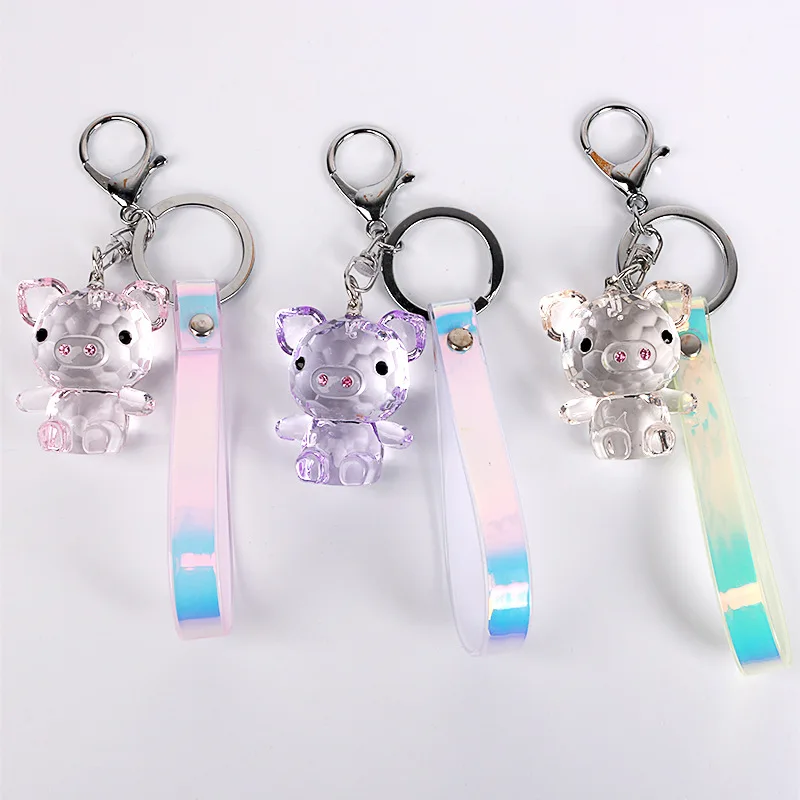 Модные ювелирные изделия милый брелок Цвет с украшением в виде кристаллов на