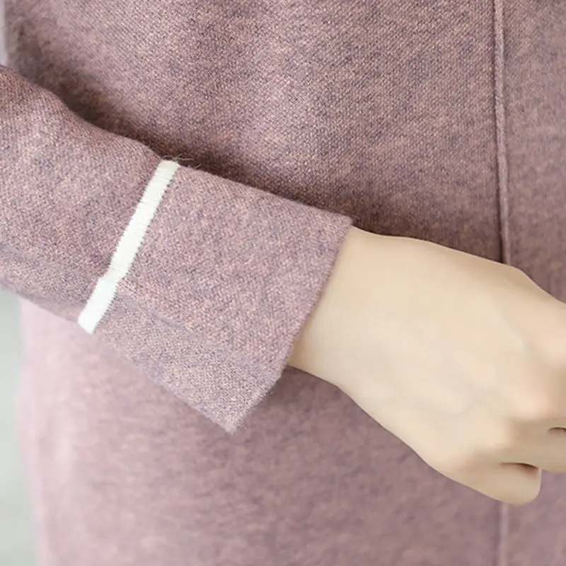 

2021 Spring And Autumn New Sweater Women's Mid-length Loose Long-sleeved Knitted Bottoming Shirt Ladies Sweater Skirt Tide