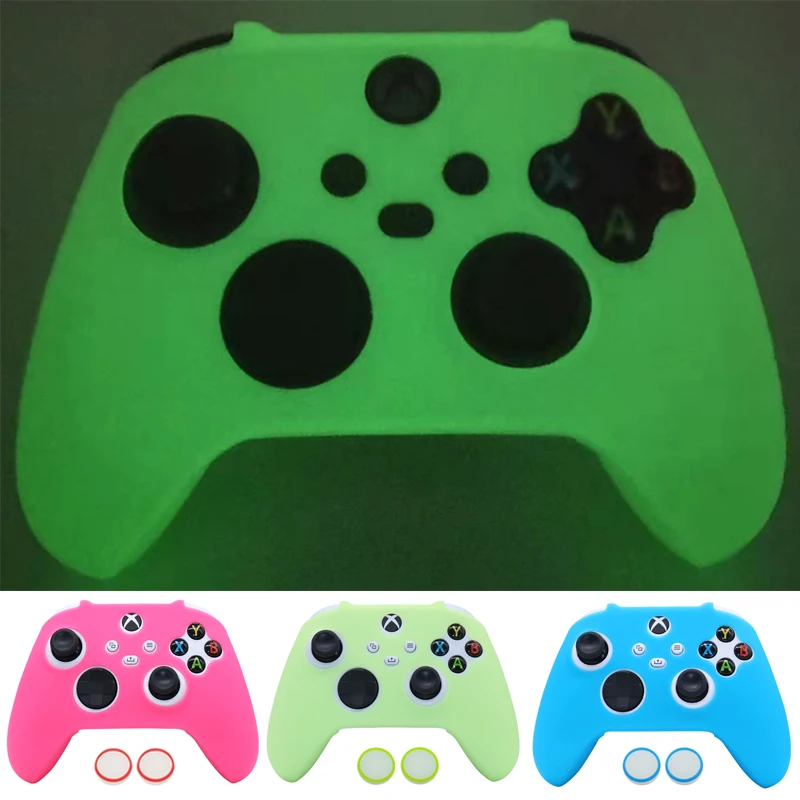 

Glow in Dark Soft Silicon Case For Xbox Series S/X Controller Games Accessories Gamepad Joystick Cover For Xbox Series X S Skin