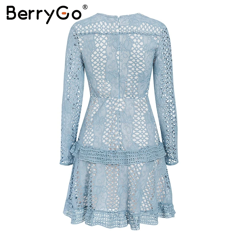 BerryGo сексуальное открытое осеннее платье женские с высокой талией Вышитые bodycon платья Меховая куртка с застежкой-молнией женские vestidos