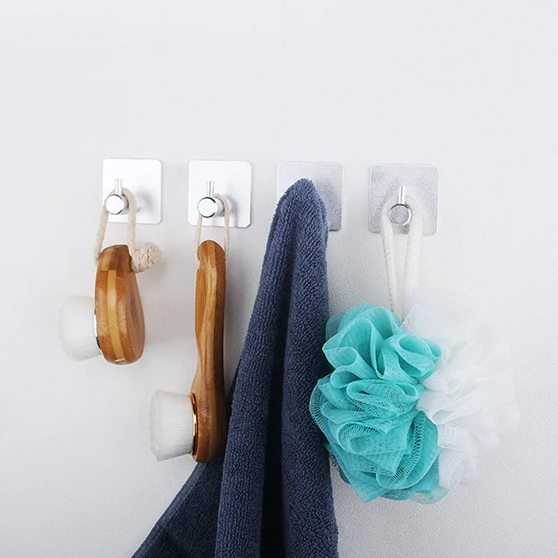 

Wall Hooks Self Adhesive Home Wall Door Storage Hooks For Key Clothes Towel Holder Hang on the Wall Modern Accessory Bathrooms
