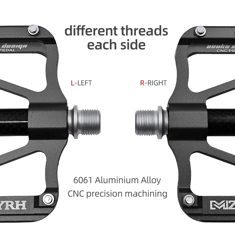 Углеродные велосипедные педали MZYRH X6 Нескользящие для горного велосипеда