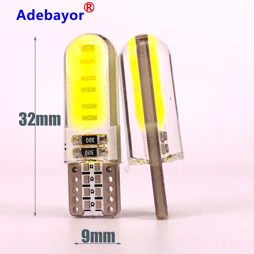 100 шт. автомобисветильник светодиодсветодиодный лампы T10 W5W COB с силиконовым гелем