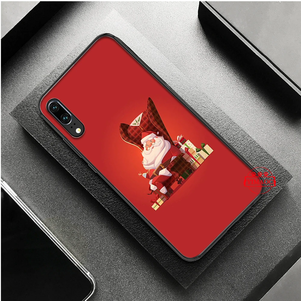 9 Санта Клаус Рождественская силиконовая мягкая чехол для Huawei P8 P9 P10 P20 P30 Lite Pro P Smart Z Plus - Цвет: 9