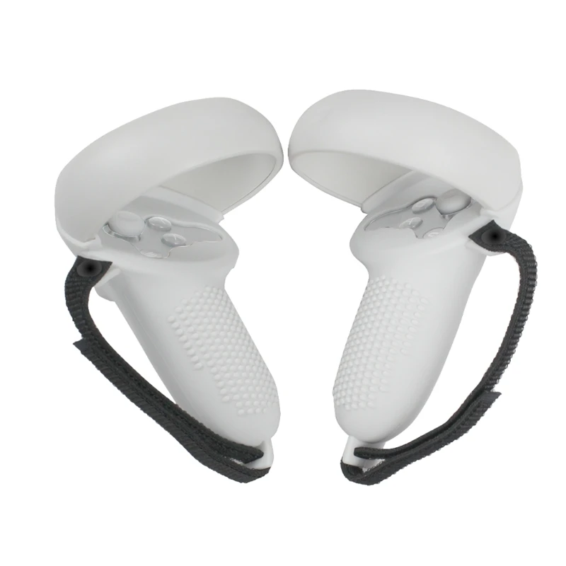 

Dust-proof Anti-Slip Rocker Cap VR Lens Cover Silicone Case Handle Grip Strap for -Oculus Quest 2 Touch Controller