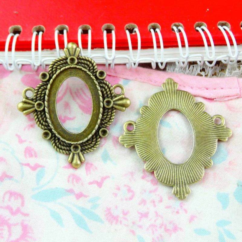 10 шт. подвески с кабошоном бронзовым покрытием 18 х25 мм|Шармы| |