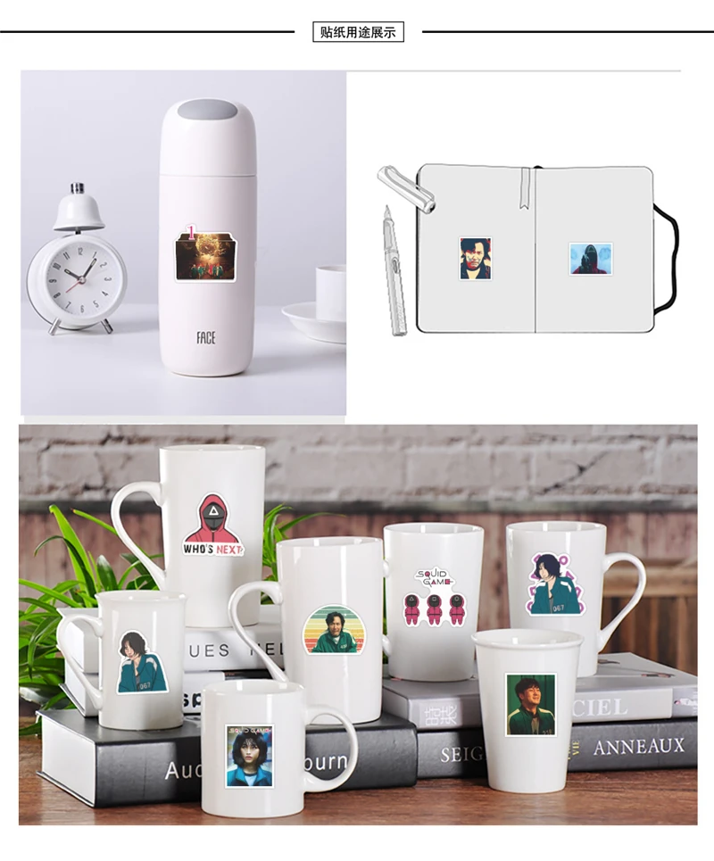 50PCS Waterproof Vinyl Aesthetic Cute Laptop Stickers for Macbook Air Pro IPhone Computer Movie Classics Skin Case Cover Sticker |