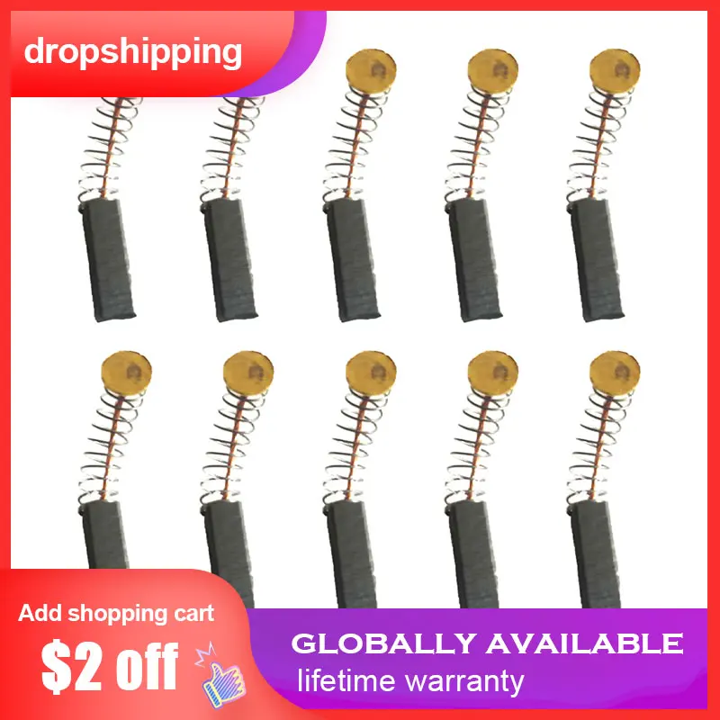 10 шт. универсальный двигатель угольные щетки для общего электродвигателя дрель