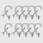 10 шт.лот, Алюминиевые крючки для светодиодных фонарей, профессиональное сценическое оборудование, светодиодное сценическое освещение, ферма, подвесной крючок для диджея, клуба