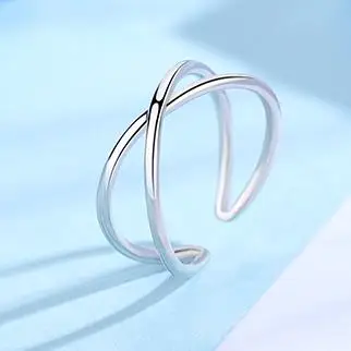 Винтажные серебряные кольца с крестом для женщин свадебные Регулируемые