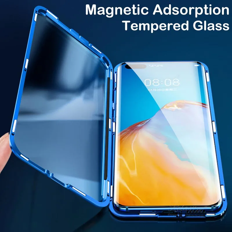 Магнитный металлический чехол для Huawei Mate 40 30 20 P40 P30 P20 Pro P Smart Honor Note 10 9X 8X Lite