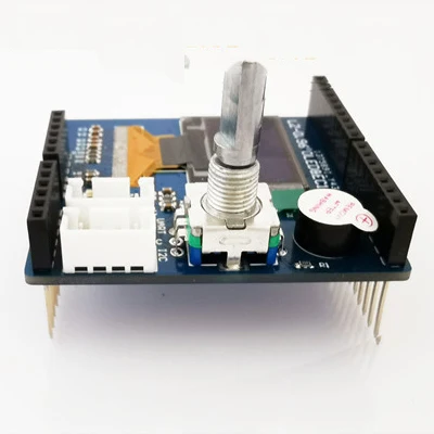 Multi-function expansion module 0.96 inch OLED+rotary encoder+ buzzer Straight into the standard board, reinforcement board