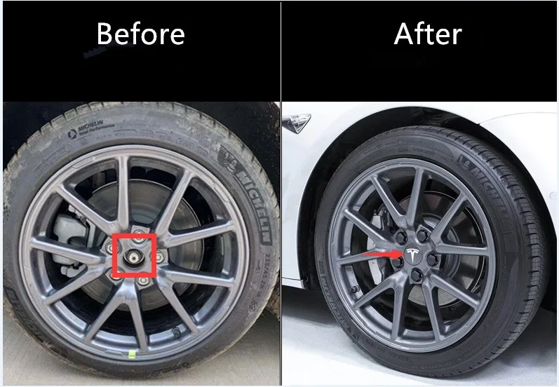 Для Tesla модель 3 X S Серебристые+ черные колпачки для центра колеса Серебристые колпачки для центра колеса из нержавеющей стали Крышка Ступицы логотип значок 4 фото