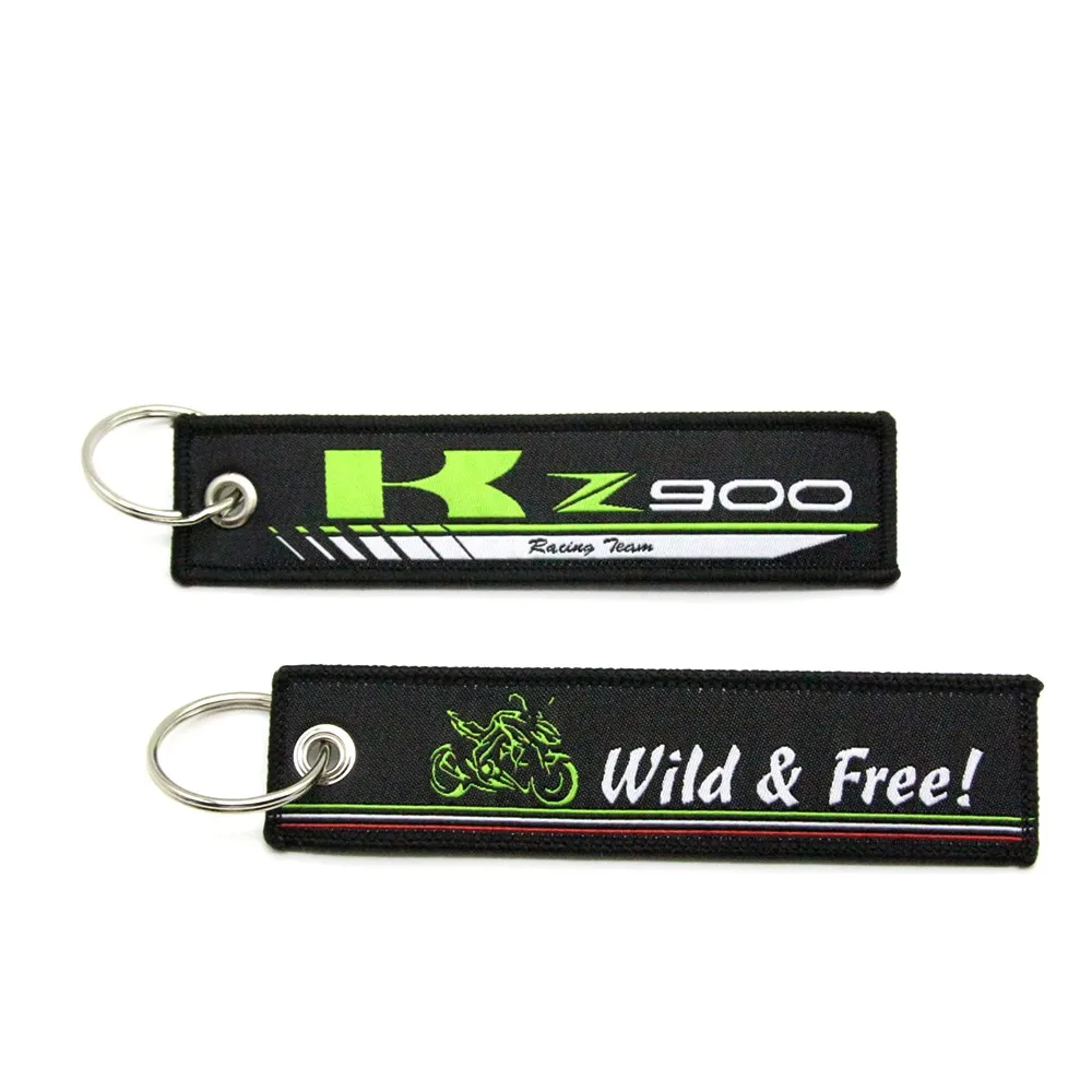 

Fashion Motorcycle Car Keychain Embroidery Like Curve Keychain For KAWASAKI Z900RS Z900 RS Keychains