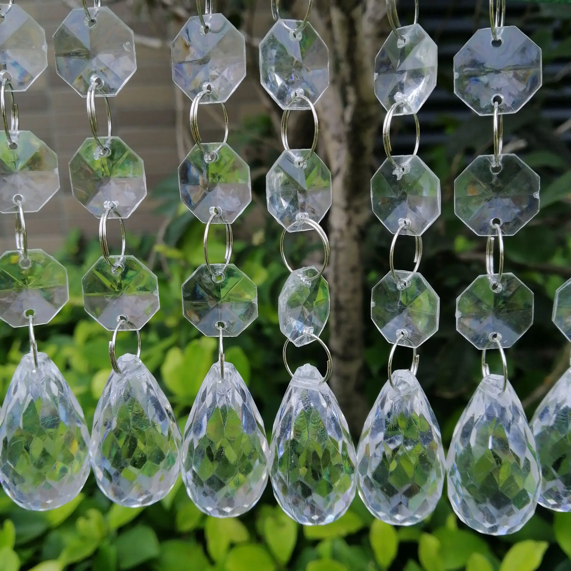 Camal 30 шт. акриловые Восьмиугольные бусины в виде капель воды подвески гирлянды
