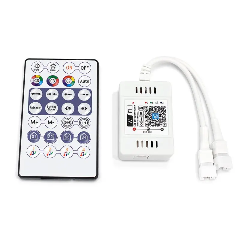 

RGB-пульт дистанционного управления с Wi-Fi, яркий светодиодный контроллер, Модифицируемый мини-музыкальный/цветной контроллер