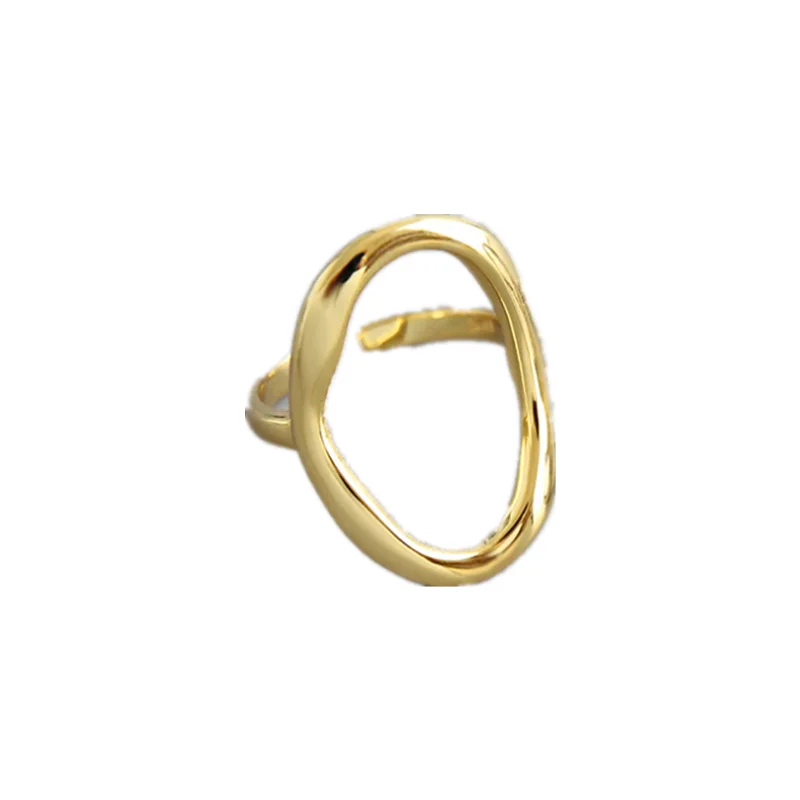 

New Irregular Hollow Ring Simple Geometric Ring Fashion Opening Adjustable Rings for Women Trendy Luxury Jewelry Wholesale Bulk