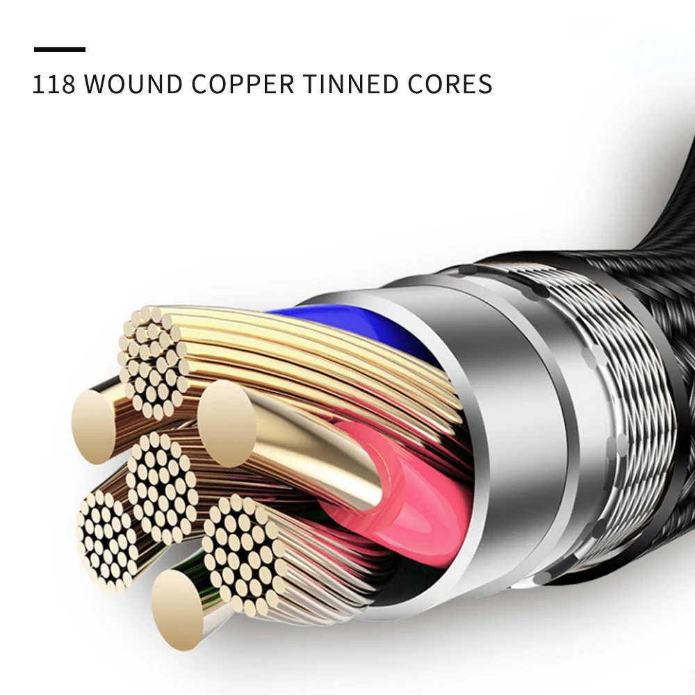 1m 2m микро USB кабель быстрой зарядки шнур для Xiaomi Redmi Android мобильный телефон