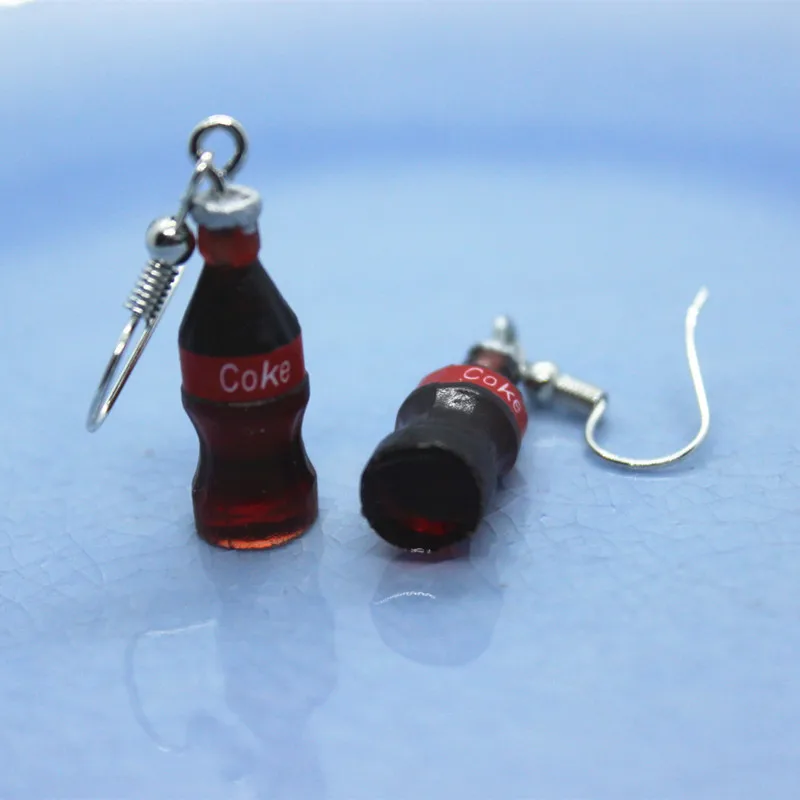 Забавные мини-висячие серьги из каучука Кока женские модные креативные