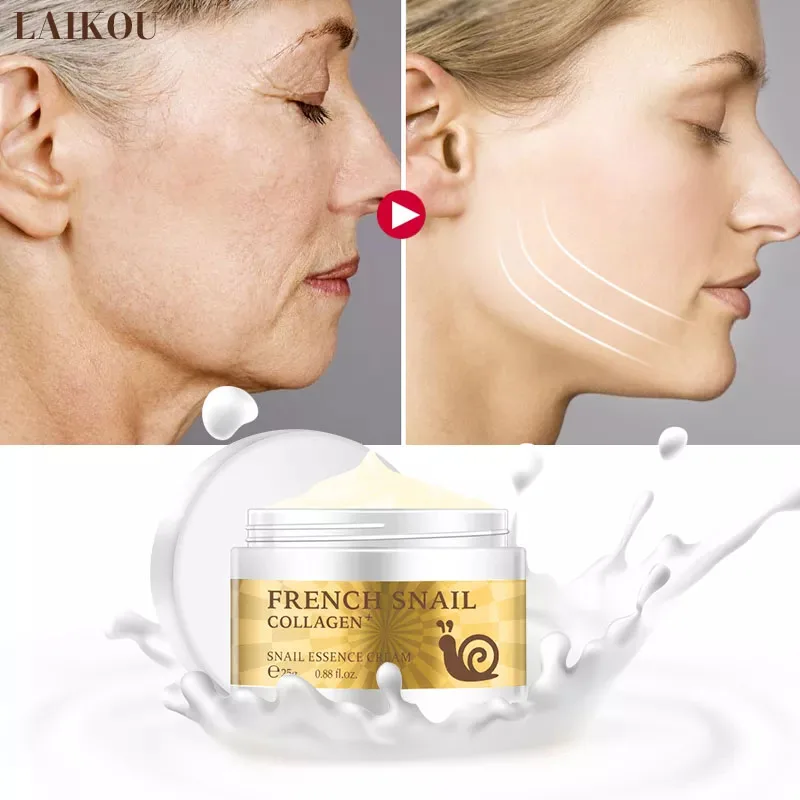 

LAIKOU Snail Face Cream Collagen Anti-Wrinkle Anti-Aging Essence Hyaluronic Acid Whitening Moisturizing Lifting Firm Skin Care