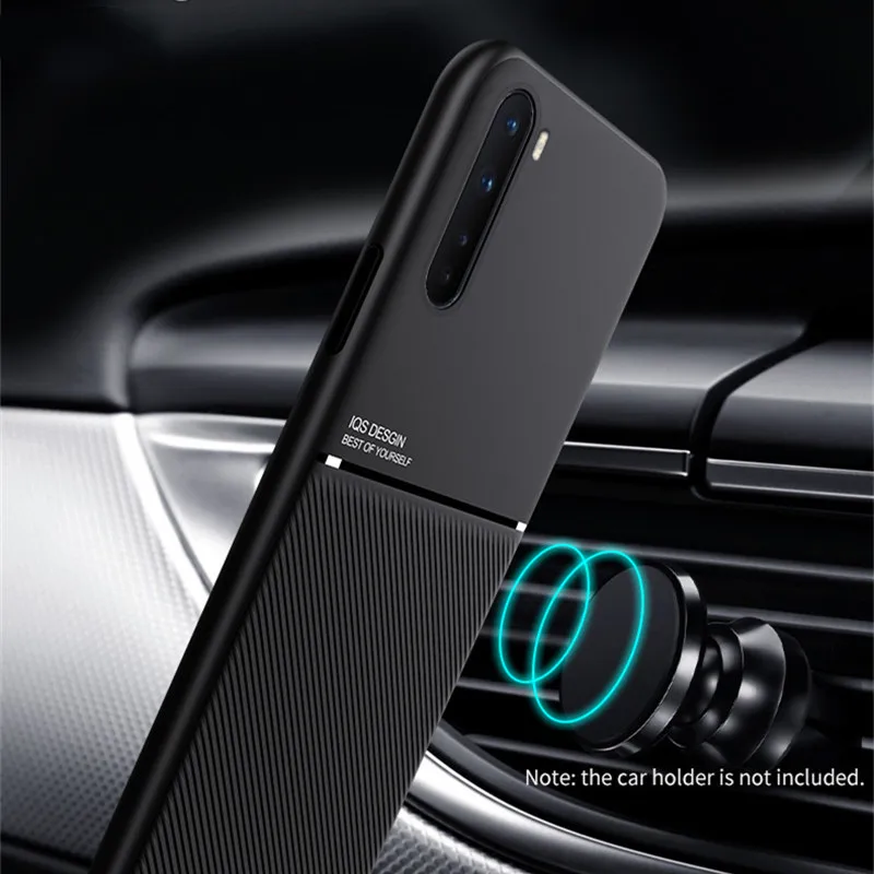 

Luxury Leather Phone Case For Oneplus Nord Ultra Slim Magnetic Car Plate Back Cover For One Plus 9 Pro 7 7T 8 8T Oneplus8T Cases