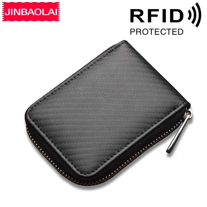 

Антимагнитный двойной кошелек jinbaolai ka wei Mass, бумажник из углеродного волокна, кошелек для монет RFID