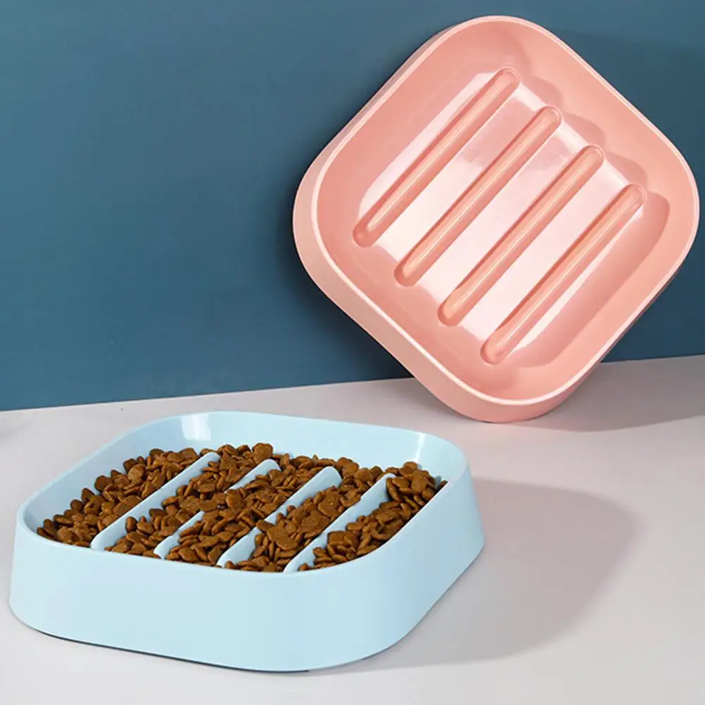 

Pet Slow Eating Training Bowl Puppy Kitten Plastic Food Feeding Bowl Dog Avoid Choke Feeder Small Medium Large Dogs Bowls