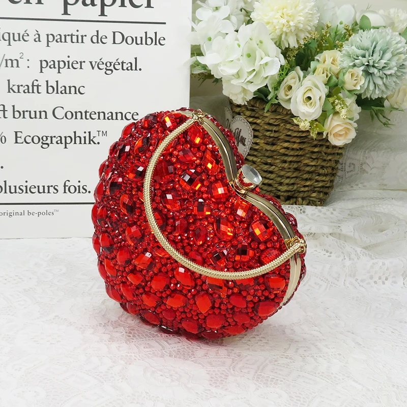 BaoYaFang/красные женские свадебные туфли со стразами и сумочкой в комплекте женская