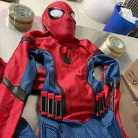 adult superhero spider boy peter parker jumpsuit cosplay costume halloween masquerade party haute couture bodysuit