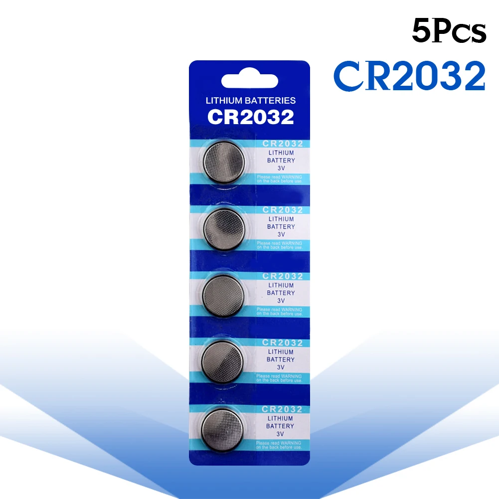 

5pcs CR2032 2032 Button Batteries BR2032 DL2032 ECR2032 Cell Coin Lithium Battery 3V CR 2032 For Watch Electronic Toy Remote