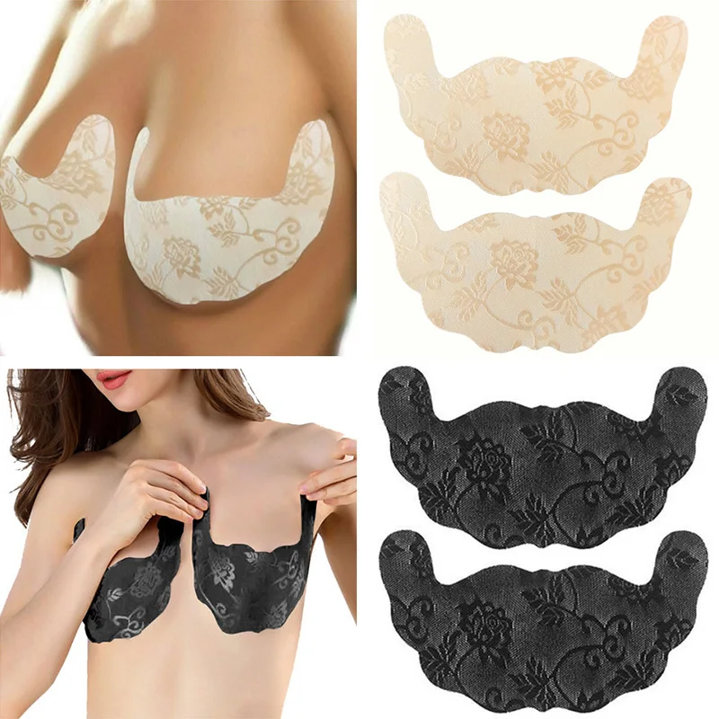 2PCS Disposable Paste Chest Sexy Women Adhesive Push Up Nipple Cover Pads Invisible Breast Lift Bra Top U Shape Tape Sticker | Женская