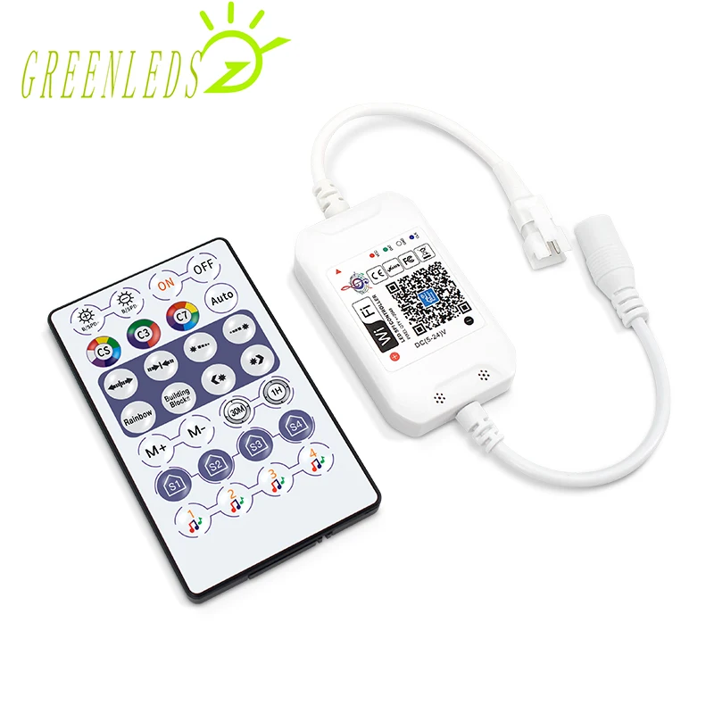 

Новый светодиодный пиксельный контроллер RGB Wi-Fi музыкальный контроллер SPI (Dseries) DC(5-24)V для RGB Pixel Светодиодный s strip