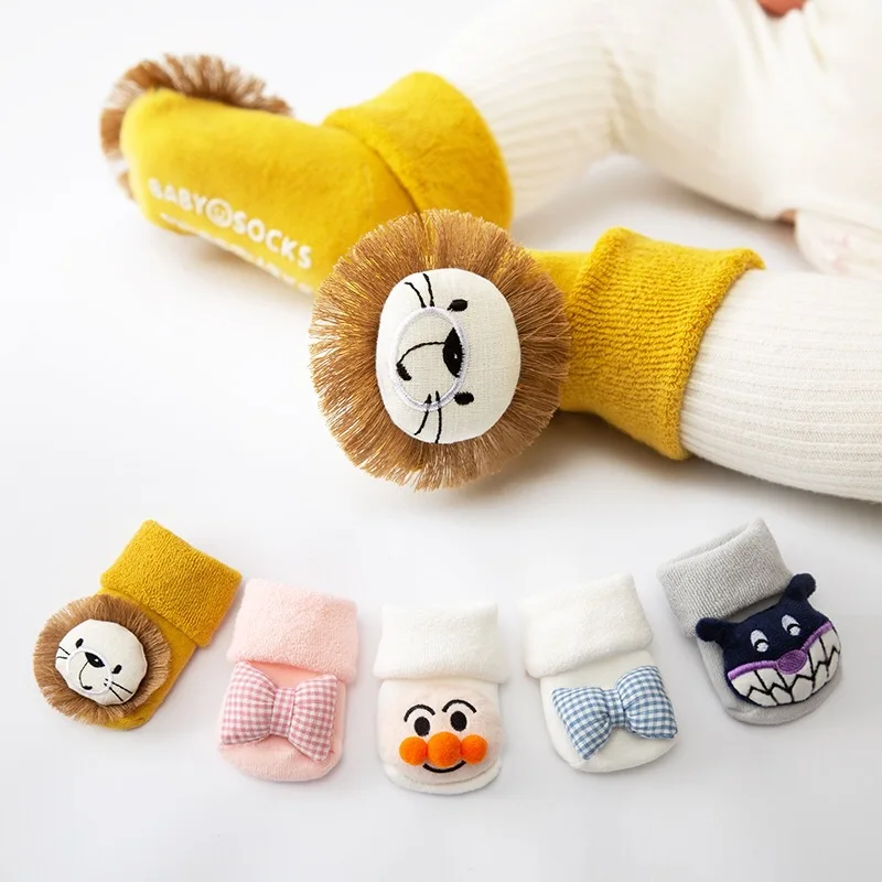 

1Pair Baby Thickened Cotton Cartoon Socks Keep Warm Infant Cute Floor Socks Durable Non-slip Boy Girl Winter Thickening Socks