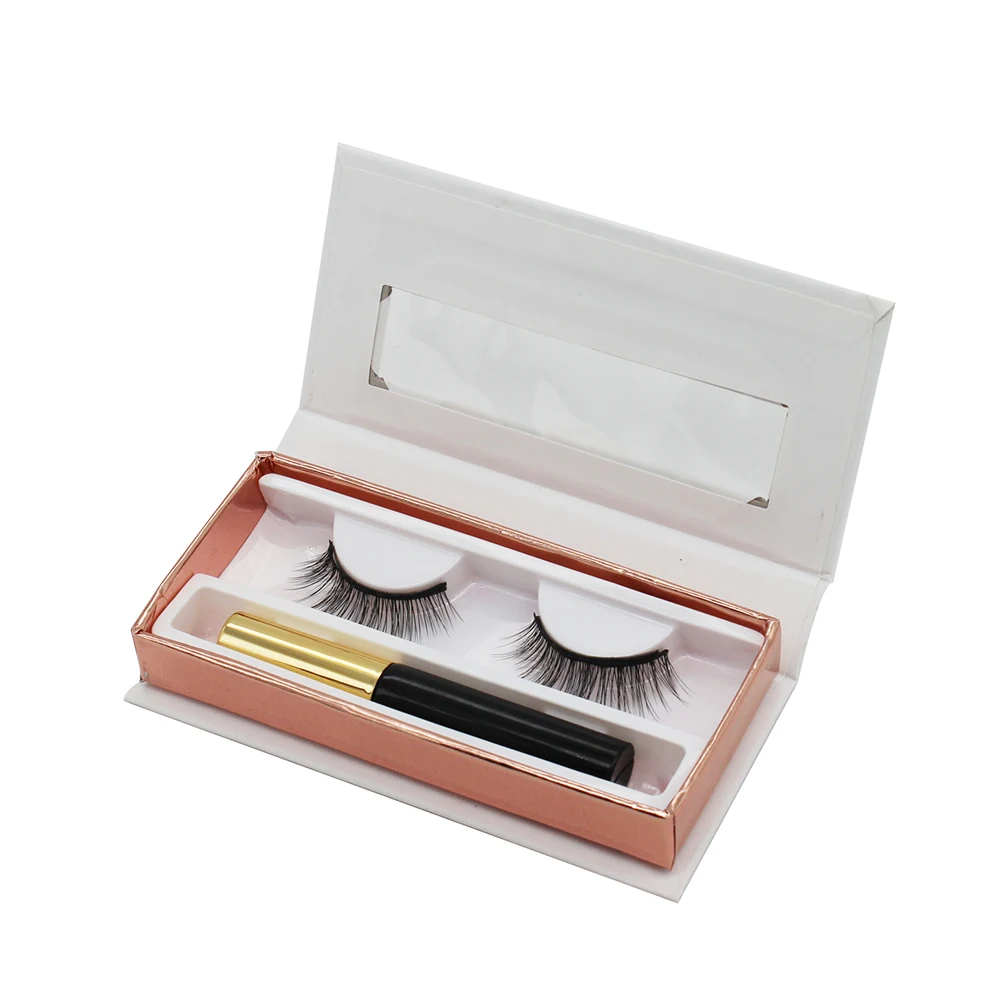 

5 Magnetic Eyelashes&Magnetic Liquid Eyeliner Set False Eyelashes 3D Waterproof Lashes Natural Thick Soft Magnetic Eyelashes Set
