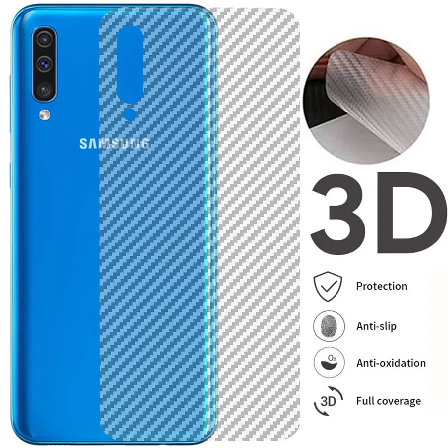 

100PCS 3D Carbon Fiber Screen Protector For Samsung Galaxy S20 Ultra A50 SM A505FD SM-A305F A51 A71 Back Protective Guard
