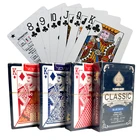 1 колода54 шт., ПВХ игральные карты, водонепроницаемые игральные карты, стандартные карты для покера, золотые карты для покера, карты 58*88 мм