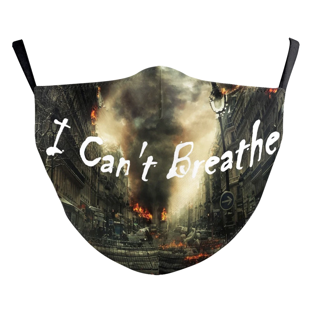 VIP модная маска для взрослых я не могу дышать 3D принт Балаклава многоразовые