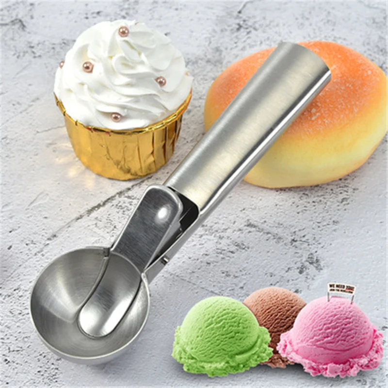 

Ice Cream Scoop Stainless Steel Ice Cream Spoon Watermelon Baller Scoop Fruit Dessert Spoon Ice Cream Ball Maker Kitchen Tools