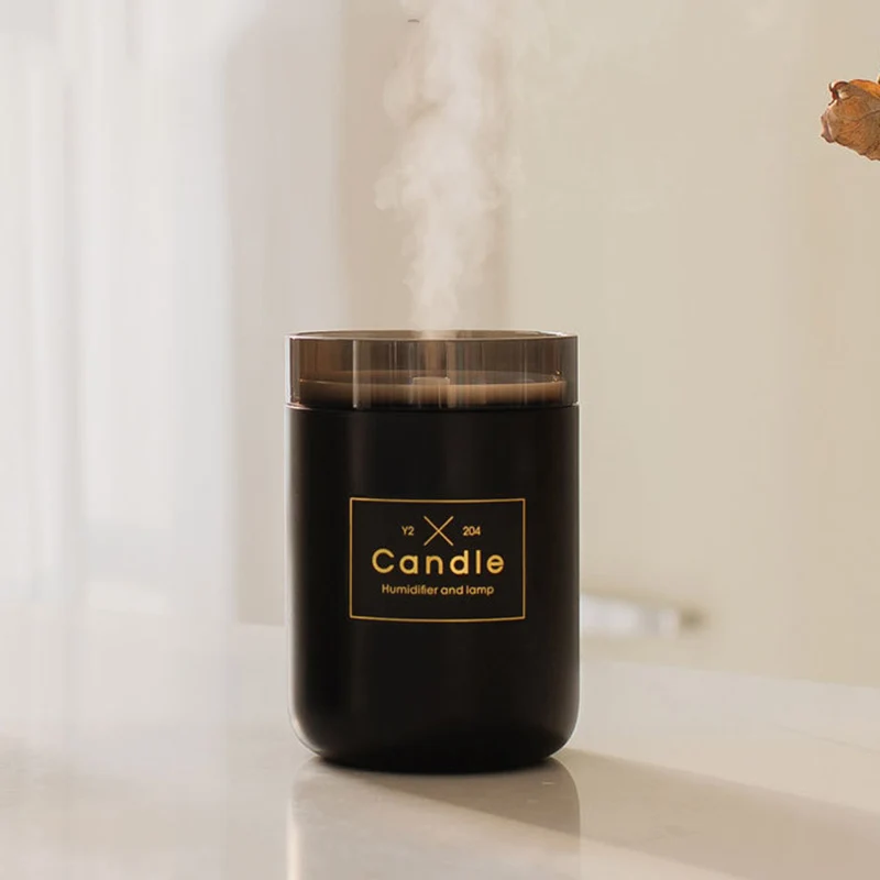 280 мл ультразвуковой увлажнитель воздуха в форме свечи романтический мягкий свет