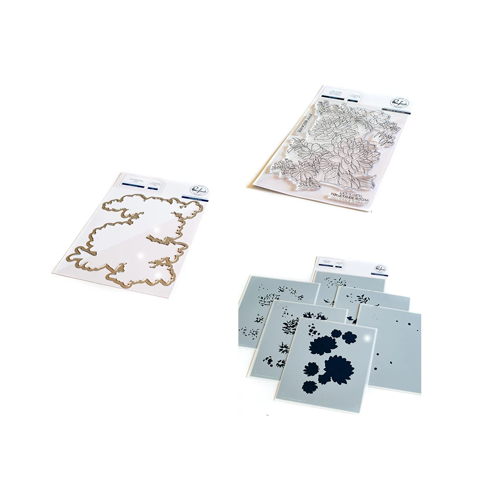 

2021 New Studio Peony Transparent Metal Cutting Die Stamp Scrapbook Decoration Embossing Template Diy Greeting Card Handmade