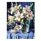 Бриллиантовая живопись, вышивка крестиком, цветы, домашний декор, алмазная вышивка, ручная работа, подарок