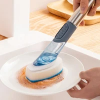 newest multifunctional cleaning pot washing brush sponge long handle cleaning brush set household tool suministros de limpieza